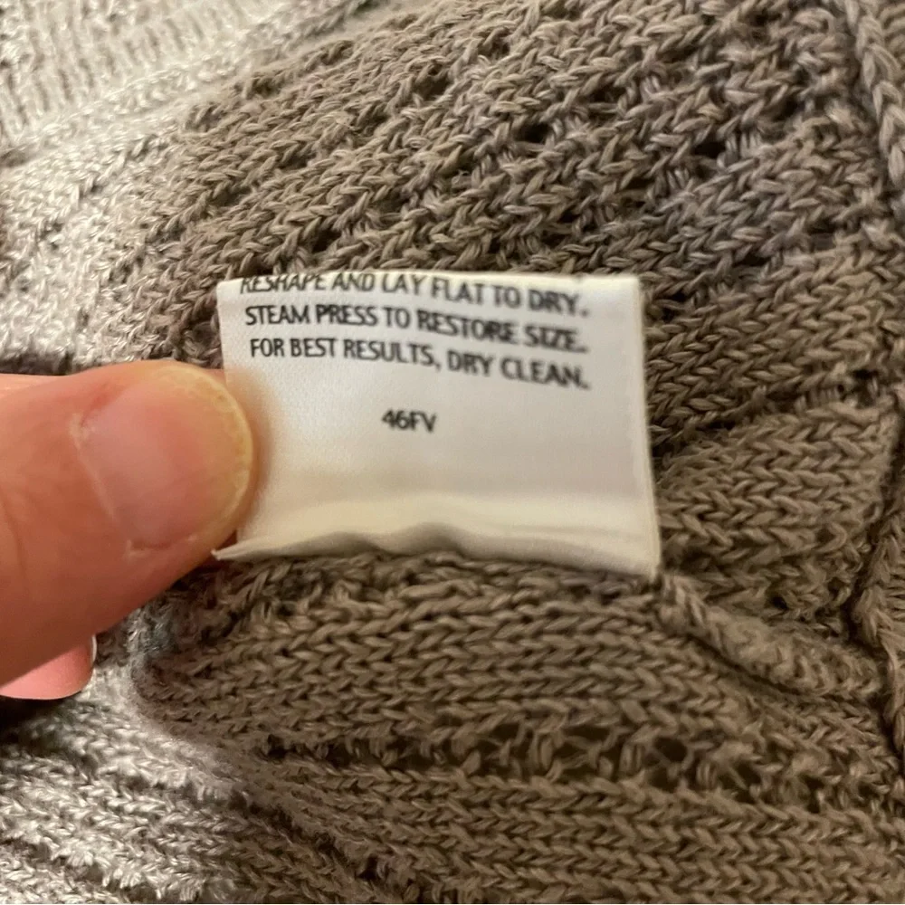 Eileen Fisher Open Front Cardigan 100% Linen VGUC Size Medium - Picture 4 of 6